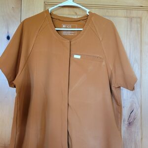 Figs Women's Top in Rust Orange